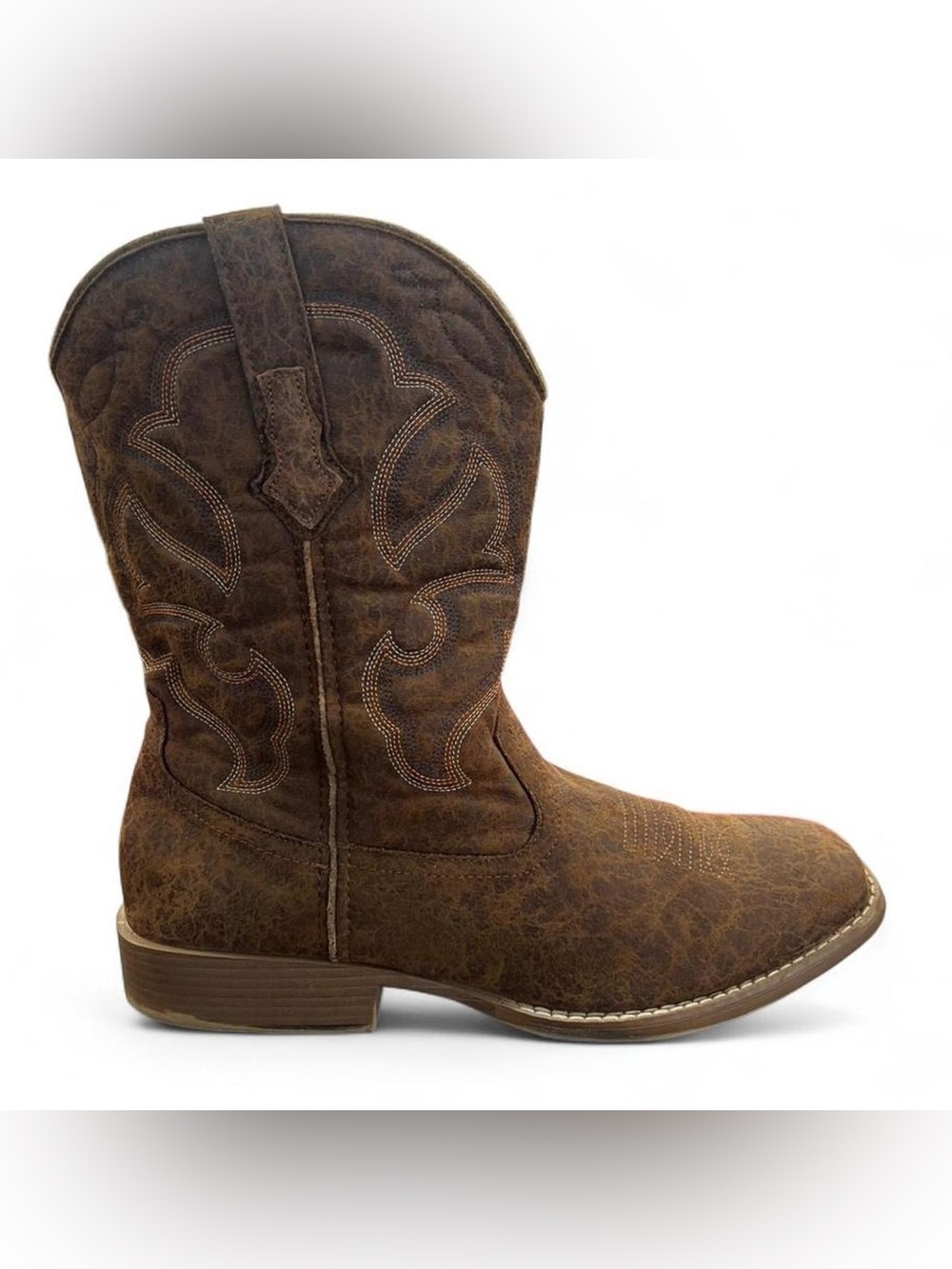 Mens Roper Leather Western Square Toe Boots size 13
